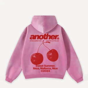 Another Cotton Lab Sweet Summer Oversized Zip Hoodie mężczyźni Bluzy różowy rozmiar Odzież