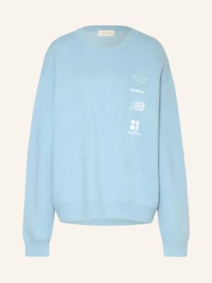 Another Cotton Lab Sweter Oversize Far Away From Home blau