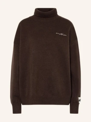 Another Cotton Lab Sweter Z Golfem Oversize braun