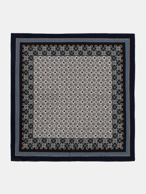 Answear.LAB apaszka jedwabna damska kolor czarny wzorzysta