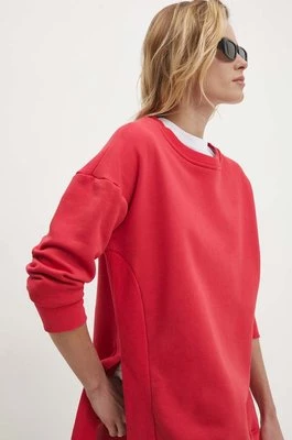 Answear Lab bluza damska kolor czerwony gładka