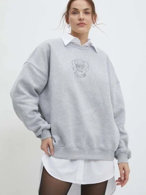 Answear Lab bluza damska kolor szary z nadrukiem