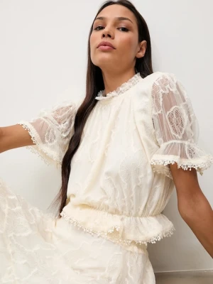 Answear.LAB bluzka damska kolor beżowy gładka