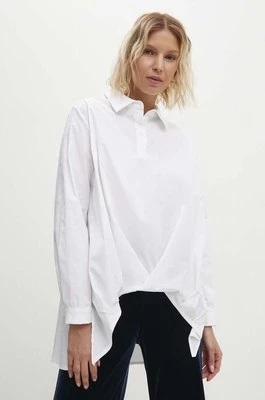 Answear Lab bluzka damska kolor biały relaxed z kołnierzykiem klasycznym