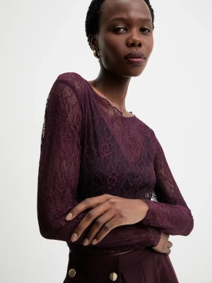 Answear.LAB bluzka damska kolor bordowy