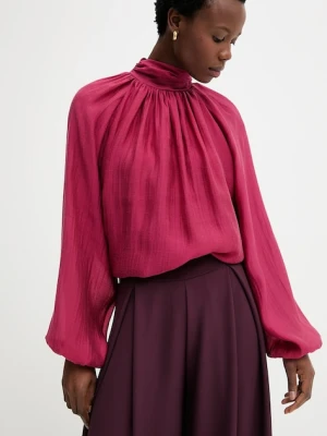 Answear.LAB bluzka damska kolor bordowy gładka