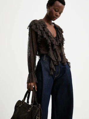 Answear.LAB bluzka damska kolor brązowy