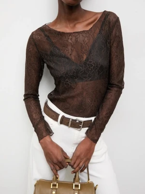 Answear.LAB bluzka damska kolor brązowy