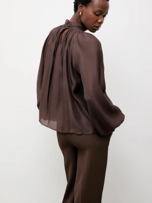 Answear.LAB bluzka damska kolor brązowy gładka
