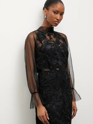 Answear.LAB bluzka damska kolor czarny w kwiaty