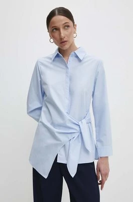 Answear Lab koszula damska kolor niebieski gładka