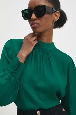 Answear Lab bluzka damska kolor zielony gładka