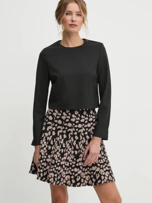 Answear.LAB bluzka z domieszką wełny czarny