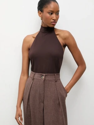 Answear.LAB body damska kolor brązowy gładka