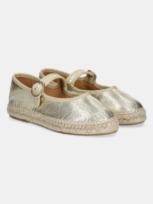 Answear Lab espadryle skórzane kolor złoty