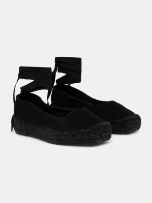Answear Lab espadryle zamszowe kolor czarny