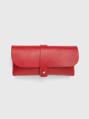 Answear Lab etui skórzane na okulary kolor czerwony