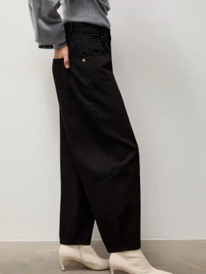Answear.LAB jeansy barrel damskie czarny