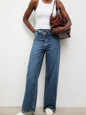 Answear.LAB jeansy bawełniane damskie kolor granatowy