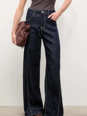 Answear.LAB jeansy damskie kolor granatowy