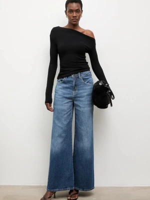 Answear.LAB jeansy damskie kolor granatowy
