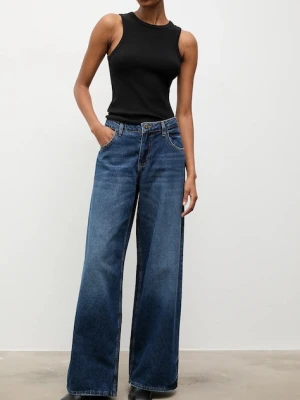 Answear.LAB jeansy damskie kolor granatowy