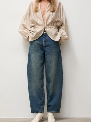 Answear.LAB jeansy wide leg damskie niebieski