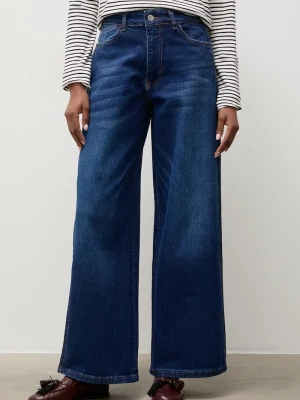 Answear.LAB jeansy wide leg damskie niebieski