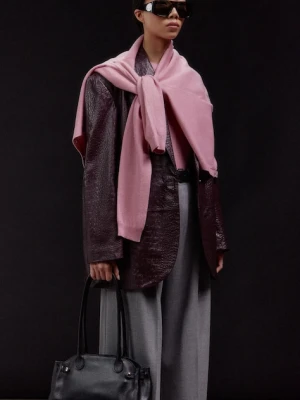 Answear.LAB kardigan z wełny merino damski kolor różowy lekki