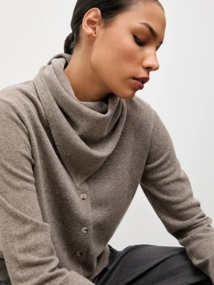 Answear.LAB kardigan z wełny merino z apaszką