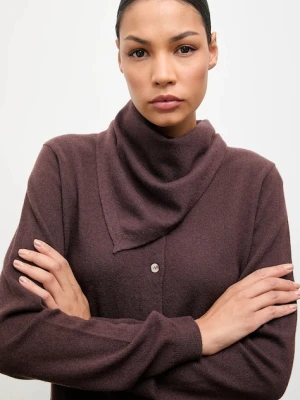 Answear.LAB kardigan z wełny merino z apaszką