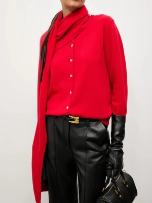 Answear.LAB kardigan z wełny merino z szalem