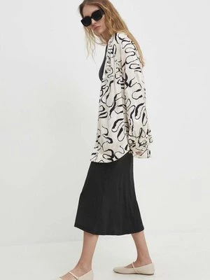 Answear Lab kimono damskie kolor beżowy relaxed