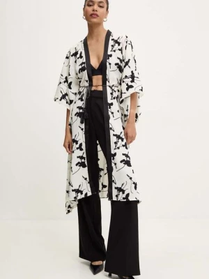 Zdjęcie produktu Answear Lab kimono kolor beżowy oversize wzorzysta