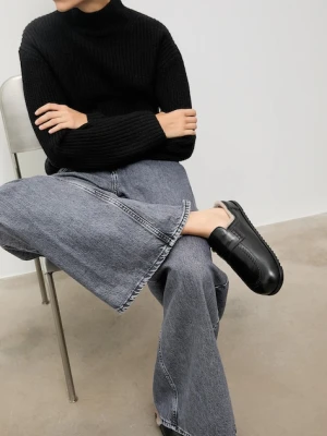 Answear.LAB klapki skórzane damskie kolor czarny