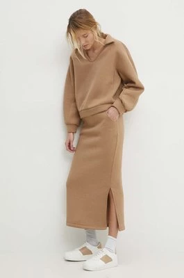 Answear Lab komplet - bluza i spódnica kolor brązowy
