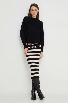 Answear Lab komplet - sweter i spódnica kolor czarny