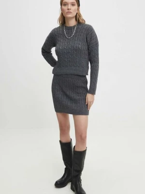 Answear.LAB komplet sweter i spódnica kolor szary