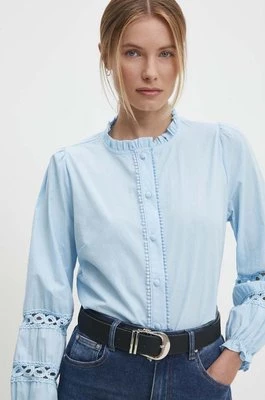 Answear Lab koszula bawełniana damska kolor niebieski regular