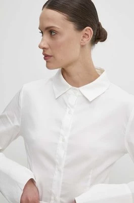 Answear Lab koszula damska kolor biały regular z kołnierzykiem klasycznym
