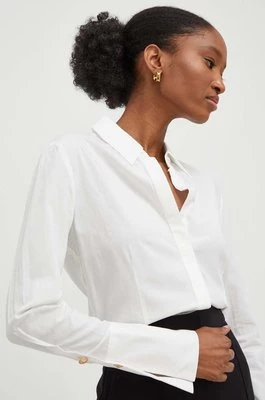 Answear Lab koszula damska kolor biały slim z kołnierzykiem klasycznym