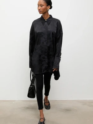 Answear.LAB koszula damska kolor granatowy relaxed z kołnierzykiem klasycznym