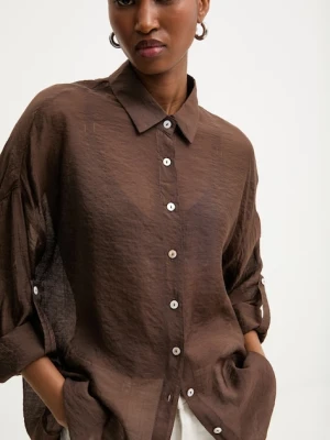 Answear.LAB koszula z domieszką jedwabiu