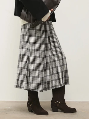 Answear.LAB kowbojki zamszowe kolor brązowy na słupku