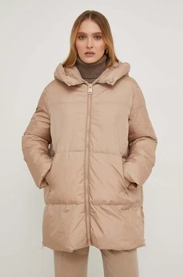 Answear Lab kurtka damska kolor beżowy zimowa oversize