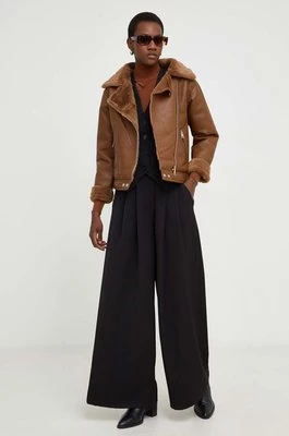 Answear Lab kurtka damska kolor brązowy przejściowa