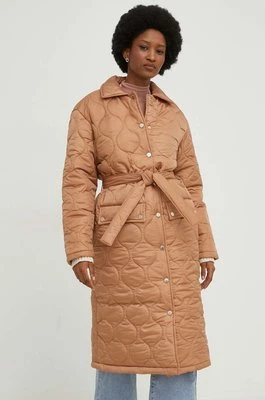 Answear Lab kurtka damska kolor brązowy przejściowa oversize