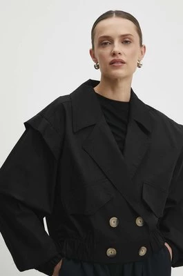 Answear Lab kurtka damska kolor czarny przejściowa oversize