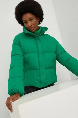 Answear Lab kurtka damska kolor zielony zimowa