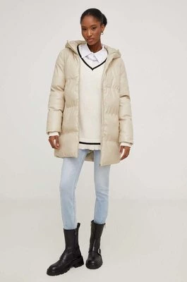 Answear Lab kurtka damski kolor beżowy zimowa